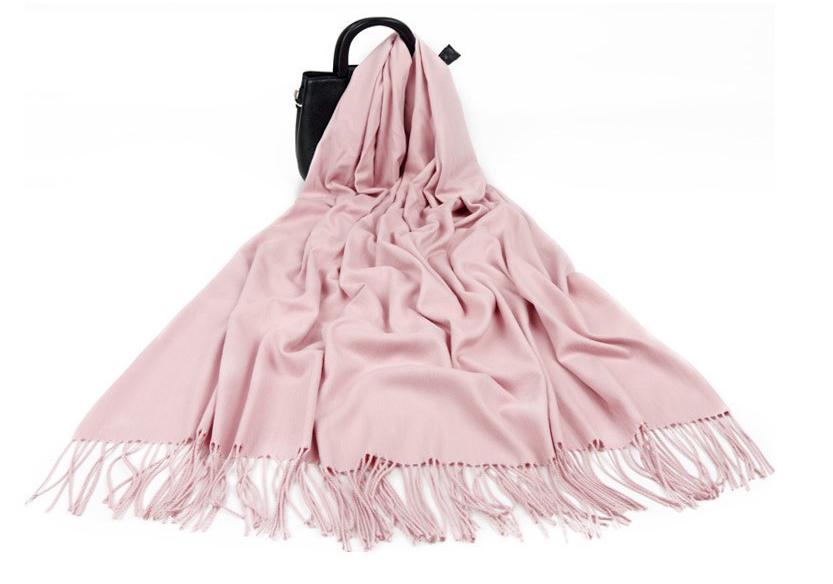 Women's Imitation Cashmere Winter Scarf - Thick Solid Color, Versatile Men's Shawl, Cashmere Wool Blend