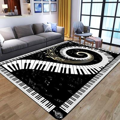 Moda Müzik Piyano 3D Halılar Ev Oturma Odası Yumuşak Flanel Halı Çocuk Odası Oyun Halısı Giriş Paspas Çocuk Yatak Odası Halı