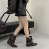 Pile Boots Belt Buckle Small Pointed Short Boots French Women's New Autumn Retro Versatile Fashion Boots