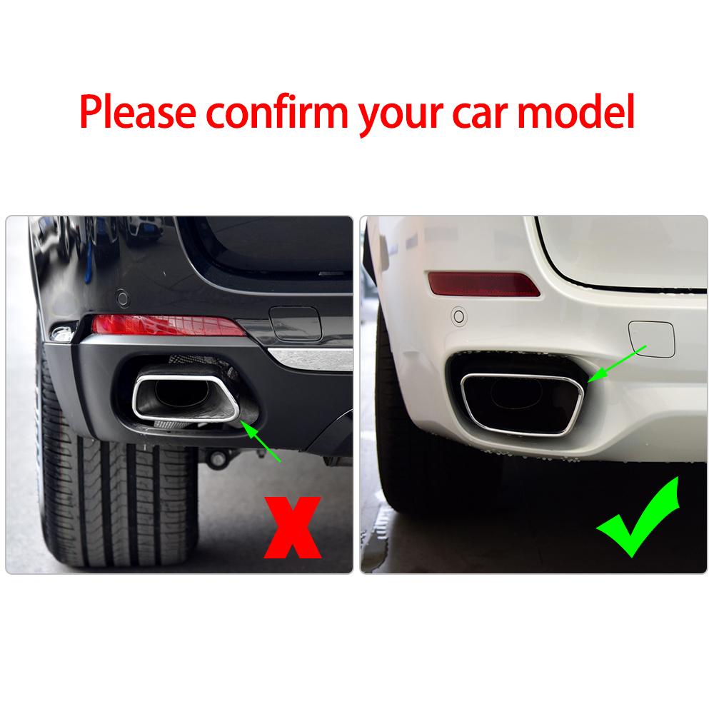 Aluminum alloy Car Tail pipes Muffler Exhaust Pipe Output Cover For BMW X5 F15 2014-2018 X6 F16 2015-2018 (for M Sports Version)