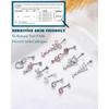 Bobisty14G Belly Button Bars for Women Surgical Steel Belly Bar CZ Butterfly Snake Clicker Navel Ring Body Piercing Jewellery