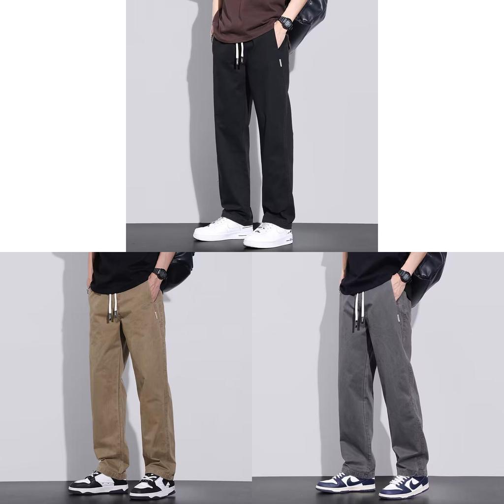 American Retro Mens Casual Pants With Polyester Fabric For Summer Daily Wear