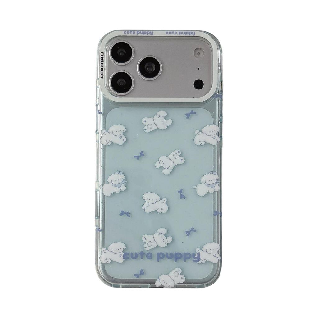 Trendy Brand IMD Side Face Series Cute Cartoon Puppy Drop-Proof Phone Case for iPhone 17 Pro Max