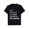 Dad Grandad The for Man Myth T Shirt / Father's Day Gift, Christmas Present / Stylish Design, Classic Tee / Machine Washable, Soft Texture,