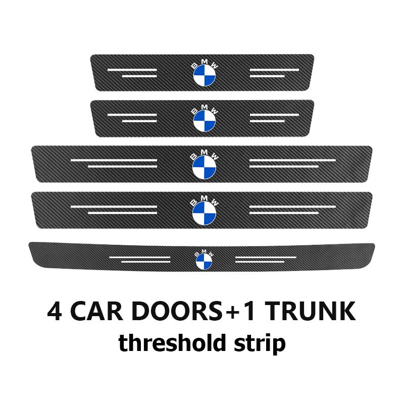 CRZK2 Car Door Sill Plate Sticker Rear Trunk Bumper Threshold Decals For BMW Performance X1 M3 M6 F01 F02 E34 E36 E60 F10 F20 X6