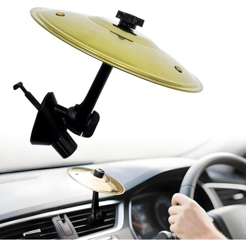 T Tersely Car Crash Cymbal, Mini Drum, Stainless Steel Air Vent Cymbal with Adjustable Angle, Creative and Fun Car Decoration for Driving, No Tools Re