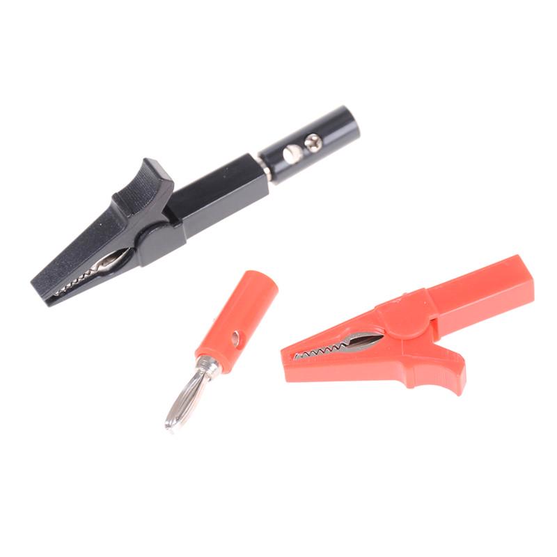 55 mm Krokodilleklemme + Bananplugg, Testprobe med 4 mm Bananplugg Kabelklemmer