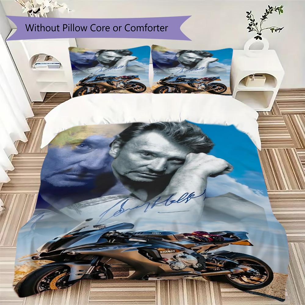 French legendary rock singer and actor Johnny Hallyday provides comfortable bedding covers and pillowcases for home use (without core) K18