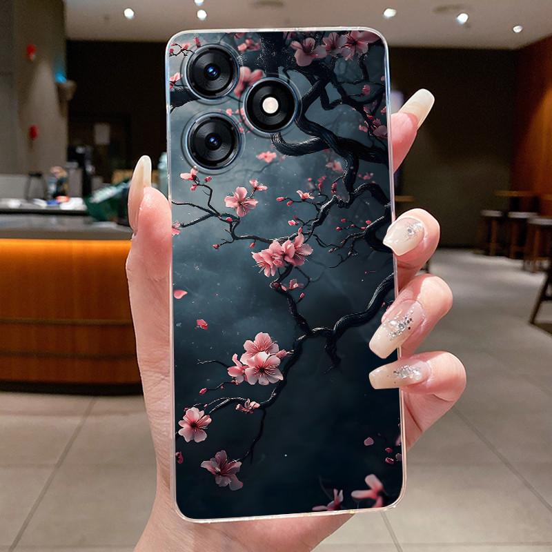 

For Tecno Spark 10 10C Cases Pretty Butterfly Flowers Clear Silicone Back Cover For Tecno Spark 10 C KI5k KI5m KI5q Phone Case Spark 10 (4G)