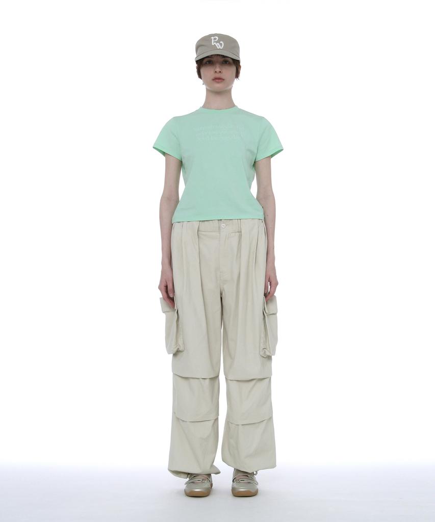 PARTIMENTO WOMEN Dbr Printed Short Sleeve Tee_Mint