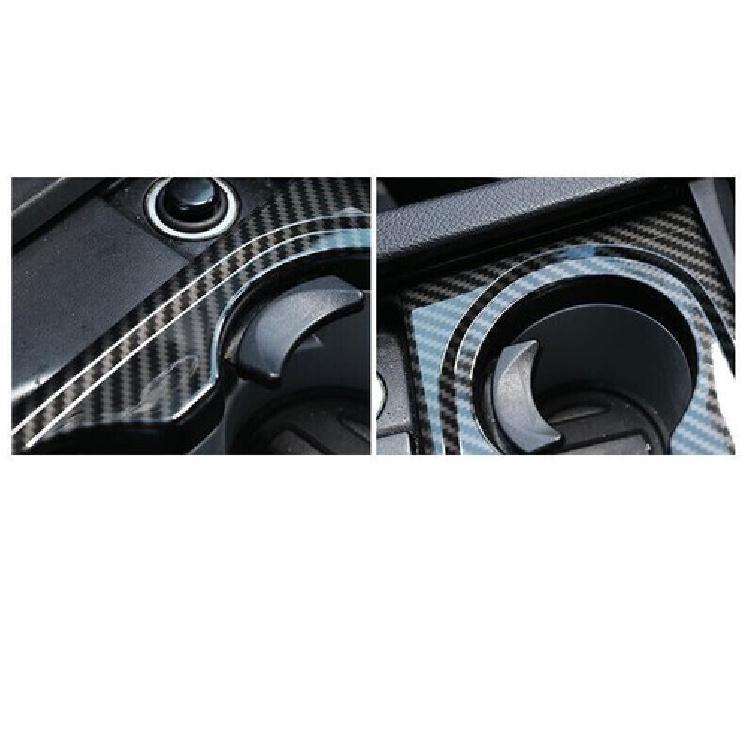Carbon Fiber Fit For Benz ML GL Car Central Console Water Cup Frame Trim 2012-16