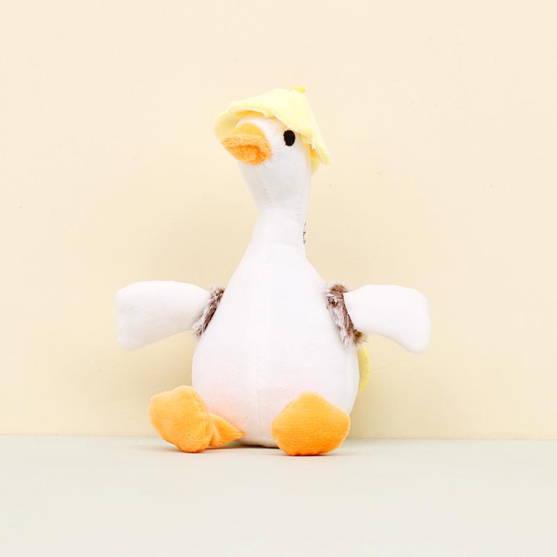 Lovable Goose White Plush Toy Keychain Cozy Duck Doll Pendant Backpack
