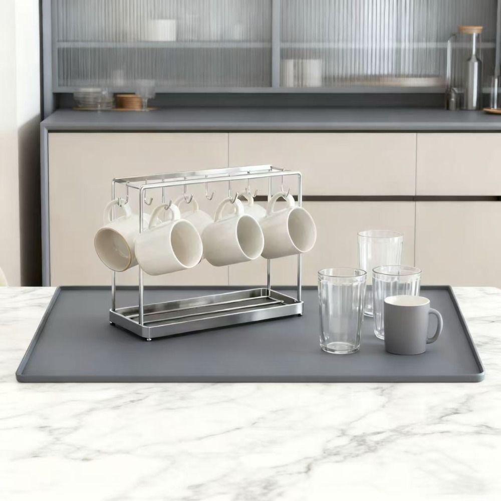 Heat Resistant Silicone Coffee Mat Non Slip Countertop Protector Tray Drying Mat Bar Mat Bar Tools