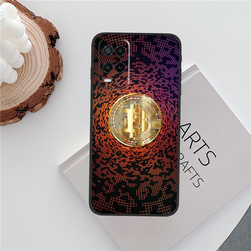 Bitcoin BTC Case For Oppo A18 A38 A58 A78 A98 A79 A40 A60 A80 A16 A76 A96 A15 A74 A94 A54 A77 A17 Cover
