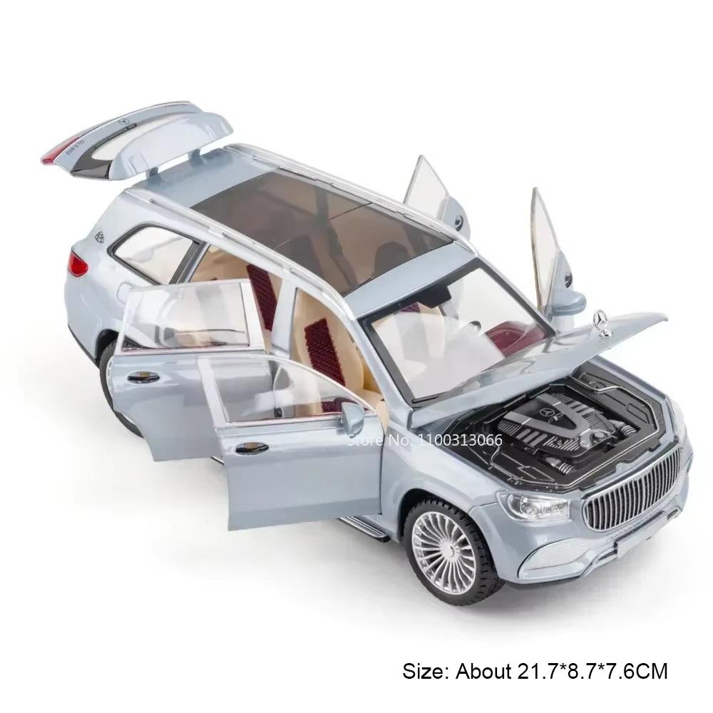 1:24 Scale S400L GLS600 Alloy Cars Models Toys Wheel Pull Back Vehicles Model Sound Light Toy Cars Boys Festival Gifts