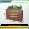 Iron Art Outdoor Planter Box with Partition Fence