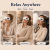 Smart Eye Massager with Heat Compression Vibration Massage Foldable Eye Care Device 1200mAh Rechargeable Eye Relaxation Mask 3 Levels of Hot Compress