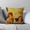 Angels Cherubs Raphael Sistine Madonna Square Pillowcase Polyester Linen Velvet Pattern Zip Throw Pillow Case Home Cushion Case