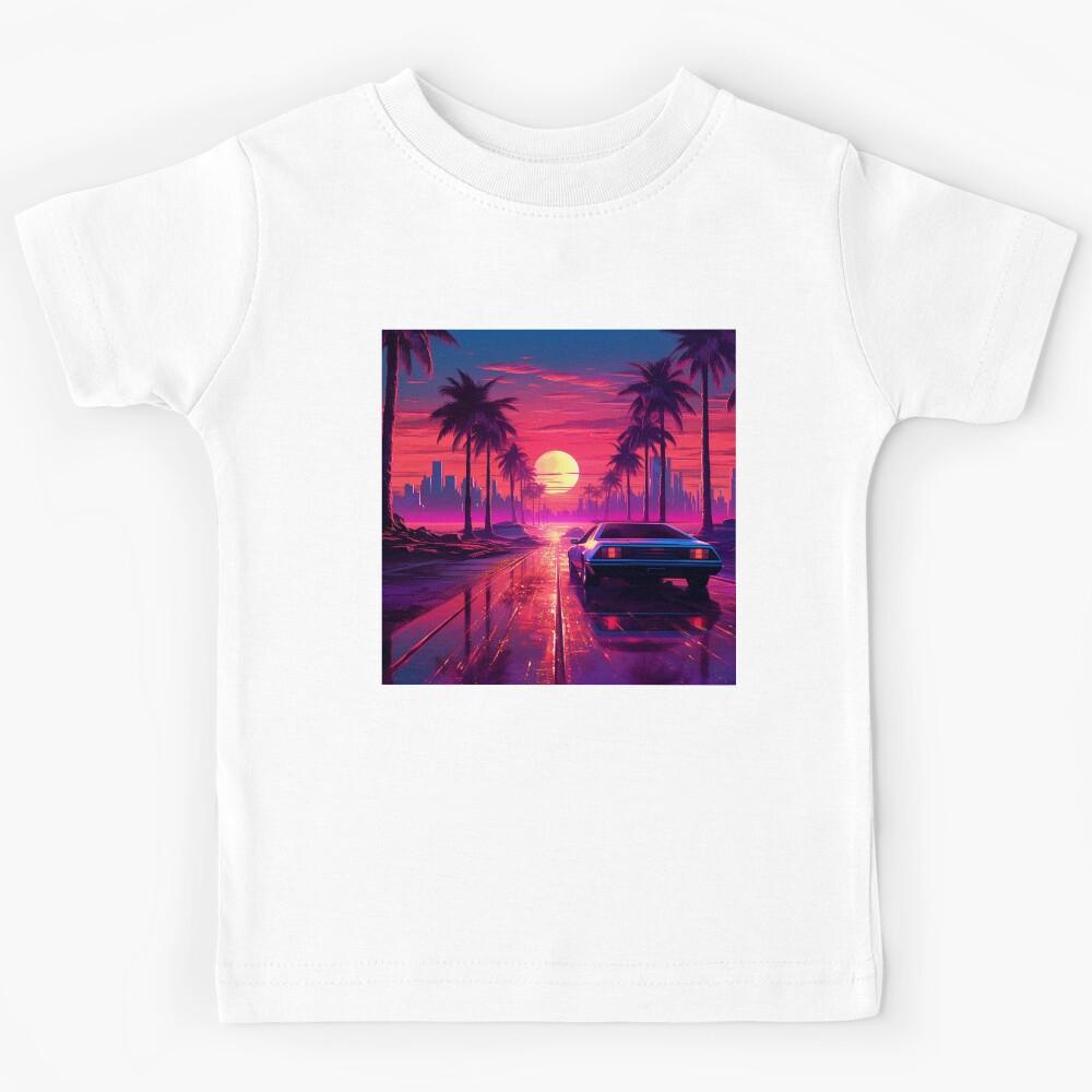 Synthwave Sunset Drive Poster Kids T-Shirt 100