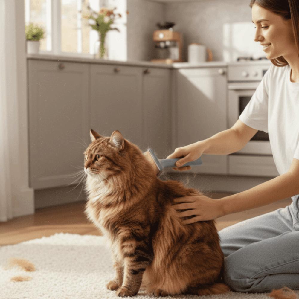 Fine Tooth Cat Hair Removal Comb No Hurt Pet Hair Clipper Remove Floating Hair Comb  For Cat Dog