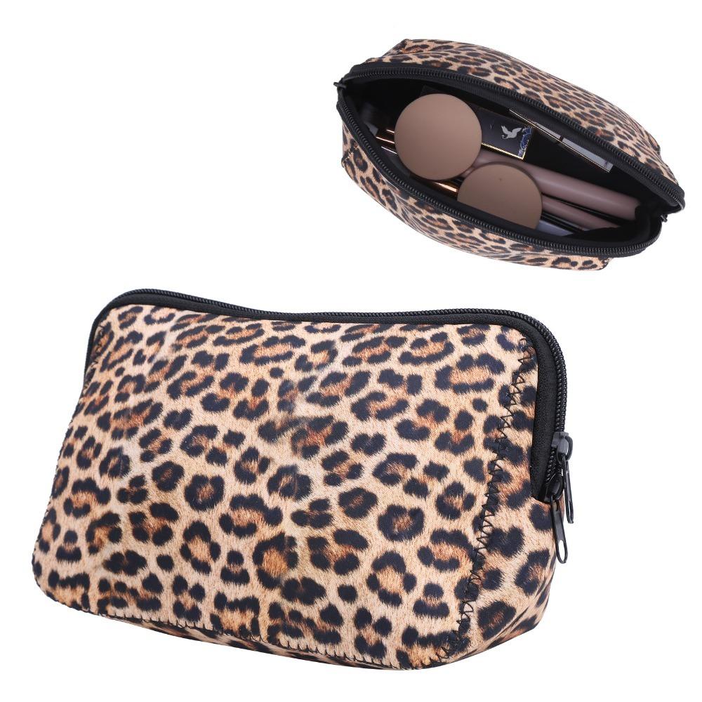2 Pcs Neoprene Cosmetic Bag Portable Makeup Organizer Durable Makeup Pouch  Outdoor Travel
