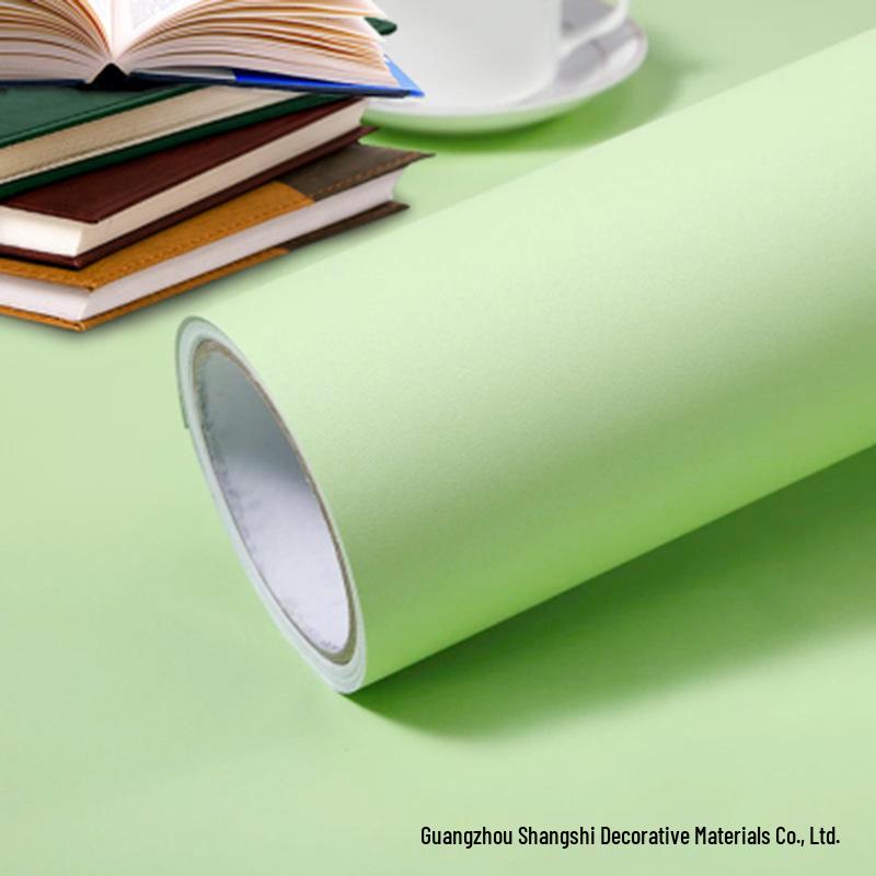 Self-Adhesive Waterproof PVC Wall Mural - Solid Color, Thickened Wallpaper/Sticker for Dorms (White/Black)