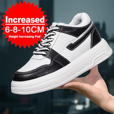 Fashion New Elevator Shoes Men Invisible Inner Height Increased 8/10CM Shoes Casual Lift Shoes Man Sneakers Hidden Heels Heighten Shoes