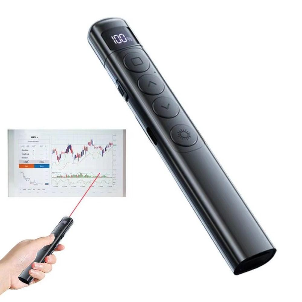 USB Connection Laser Slide Pointer LCD Display Slide Advancer Wireless Presenter Office Work