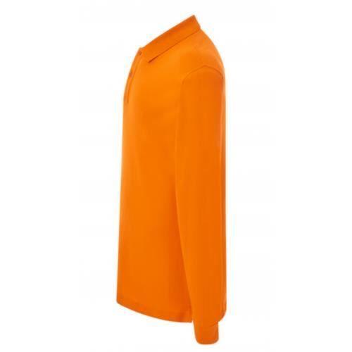 Polo Homme Manches Longues Orange
