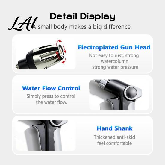 Window Rinsing Washer Adjustable High Pressure Sprayer with 4 Spray Modes Garden Hose Multi Mode Adapter Car Washing Portable Outdoor Cleaning
