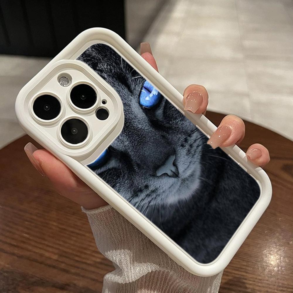 LZ3 Black Cat Green Eyes Silicone Phone Case for Xiaomi 11 Lite 5G 14T Redmi 14C 13C A3 Note 12 11 9 10 13 Pro Plus Shockproof Back Cover