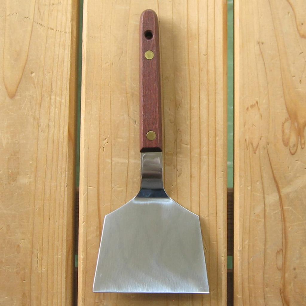 Nagao Okoshikin Okonomiyaki Wooden Made in Japan Tsubame-Sanjo Spatula, 7.5cm Wide, Handle,