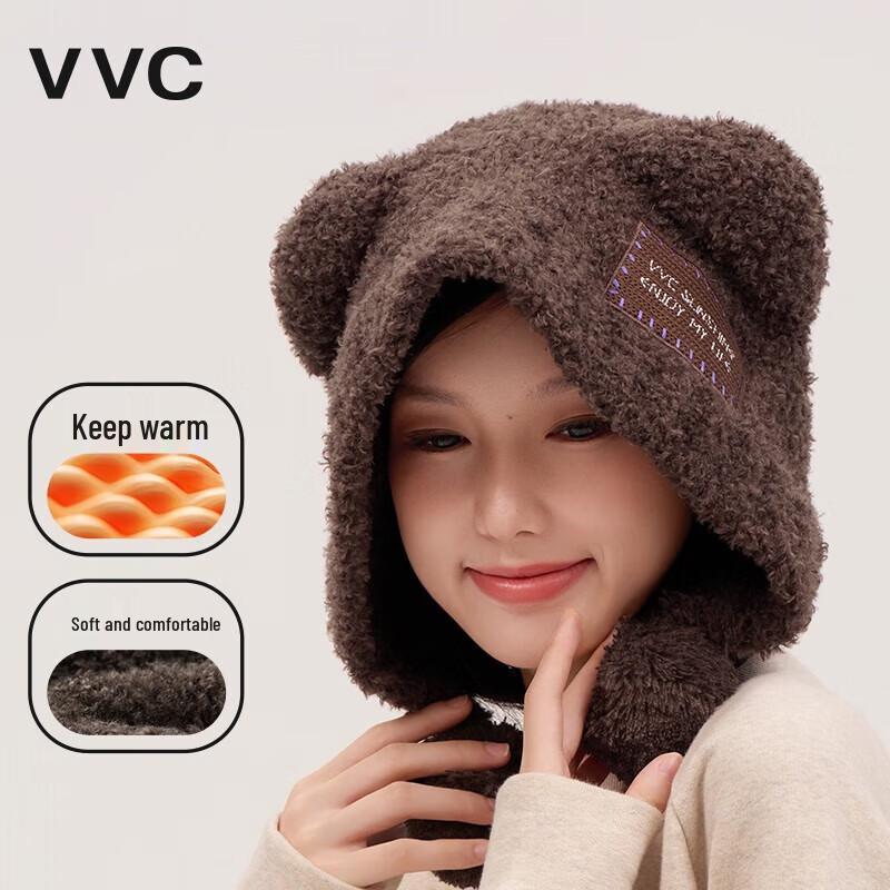 

VVC Plush Bear Ear Hat & Scarf Set One Size