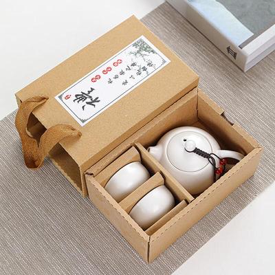 Minguan Ding Kiln Portable Ceramic Tea Set