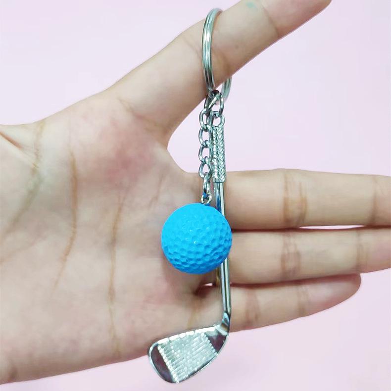 German Metal Golf Ball Keychain Pendant - European & American Style Creative Gift