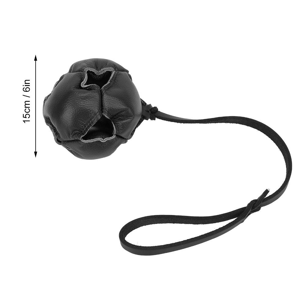 Leather Dog Training Ball Solid Texture Pet Bite Toy Safe Dog Chew Stick  Outdoor Interactive Play