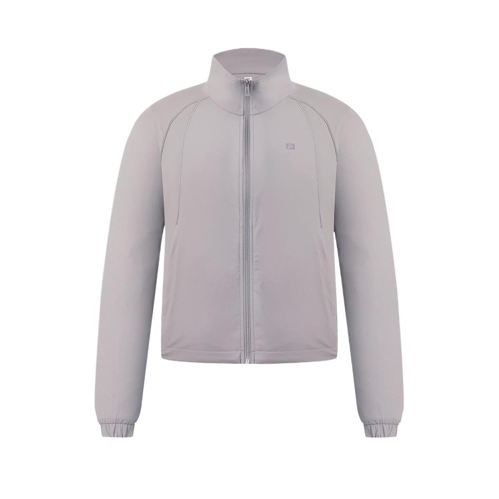FILA Fleece Knit Long Sleeve Solid Color Fitness Top Women tops A11W621504FGY