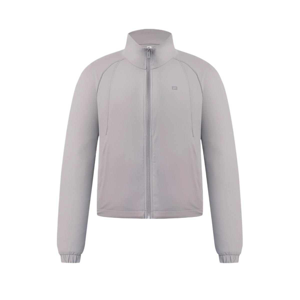 

FILA Fleece Knit Long Sleeve Solid Color Fitness Top Women tops A11W621504FGY XS