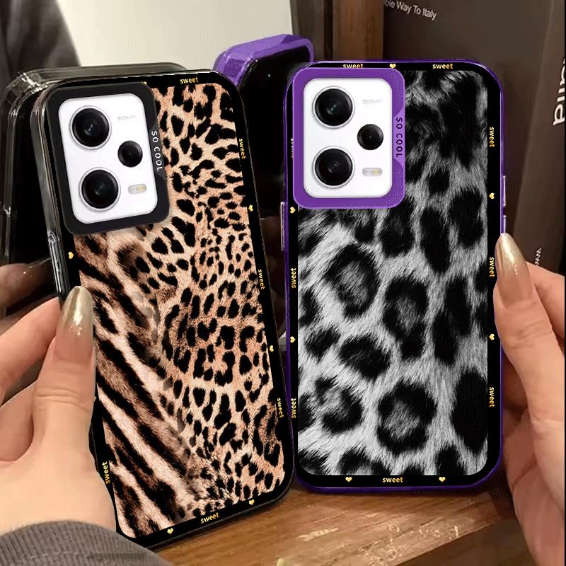 Coque de téléphone souple à imprimé léopard doux et tendance pour Xiaomi Redmi Note 13 14 15 Pro Plus 12S 12 11S 11 11T 10S 10 Housse antichoc Ba