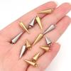 10PCS Stainless Steel Cone Charms Pendants Retro Spike Beads Charms Pendants for Women Man Hoop Earring Jewelry Making Supplies