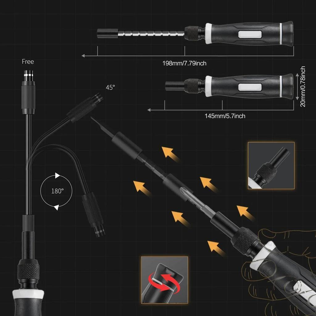 Precision Screwdriver Set, Laptop Tool Kit, 152 in 1 Professional Computer Screwdriver Repair Kit T5 T6 Torx Screwdriver