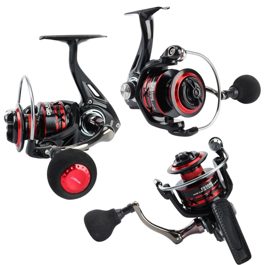 Spinning Reel Max Drag Force Gear Ratio Interchangeable for Tai Sea Horse Bass Saltwater and Freshwater Fi's+7 General-Purpose 2000, 8kg, 5.01,