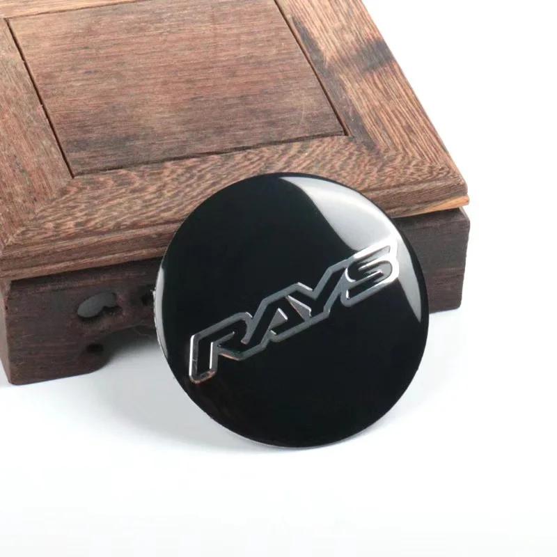 4pcs/Set 45mm 50mm 56mm 65mm RAYS Emblem Logo Stickers Car Wheel Center HubCaps Sticker Car Badge Styling Decoration Accessories