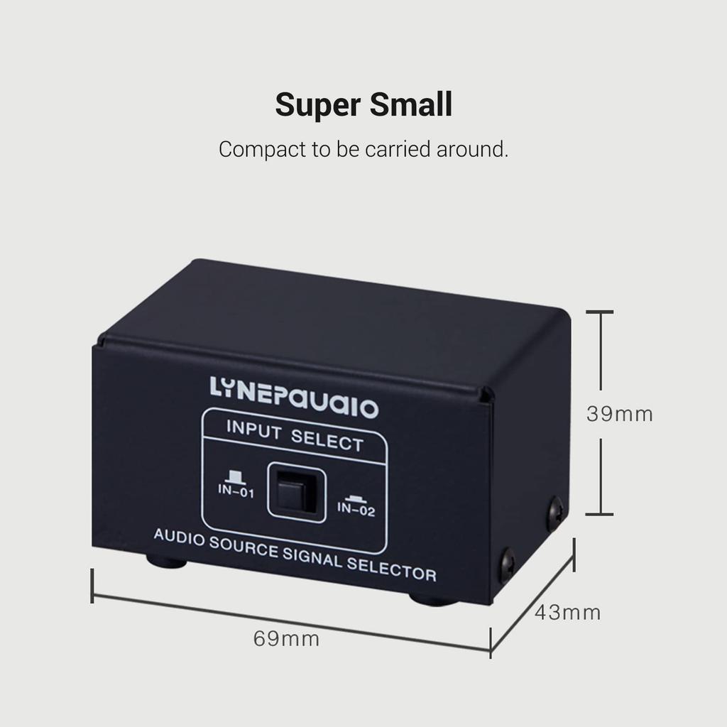 ZEYUAN Audio Switcher 3.5mm 2 In 1 Out 1 In 2 Out AB Switch Stereo Audio Splitter Box Distortion-Free 3.5mm Jack for Switching Between Computer