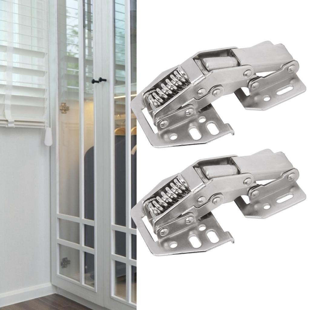 2Set Cabinet Hinge Bridge Shaped Spring Hinge for Cupboard Closet Furniture Home Improvement