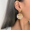 Retro Heavy Metal Stil 3D Blume Blatt Quaste Ohrringe