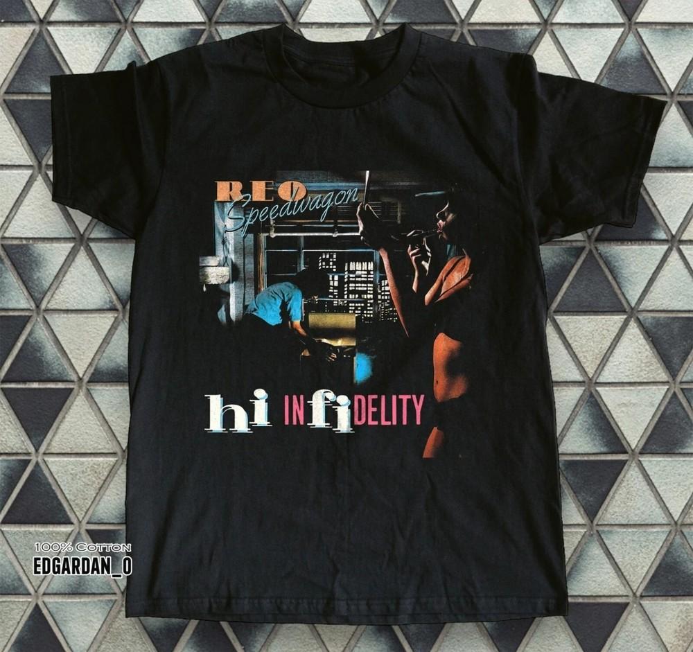 REO Speedwagon  Hi Infidelity Albums Rock Music Black Tshirt S5XL Unisex T-Shirt M