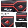 Naruto Leather Wallet Pain Akatsuki Red Cloud Metal Logo Coin Purse Card Holder ID Banknote Storage Cool Anime Gift for Fans