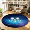 Round Rug Custom NameLeeds United Pattern Non Slip Carpet Home Floor Decor