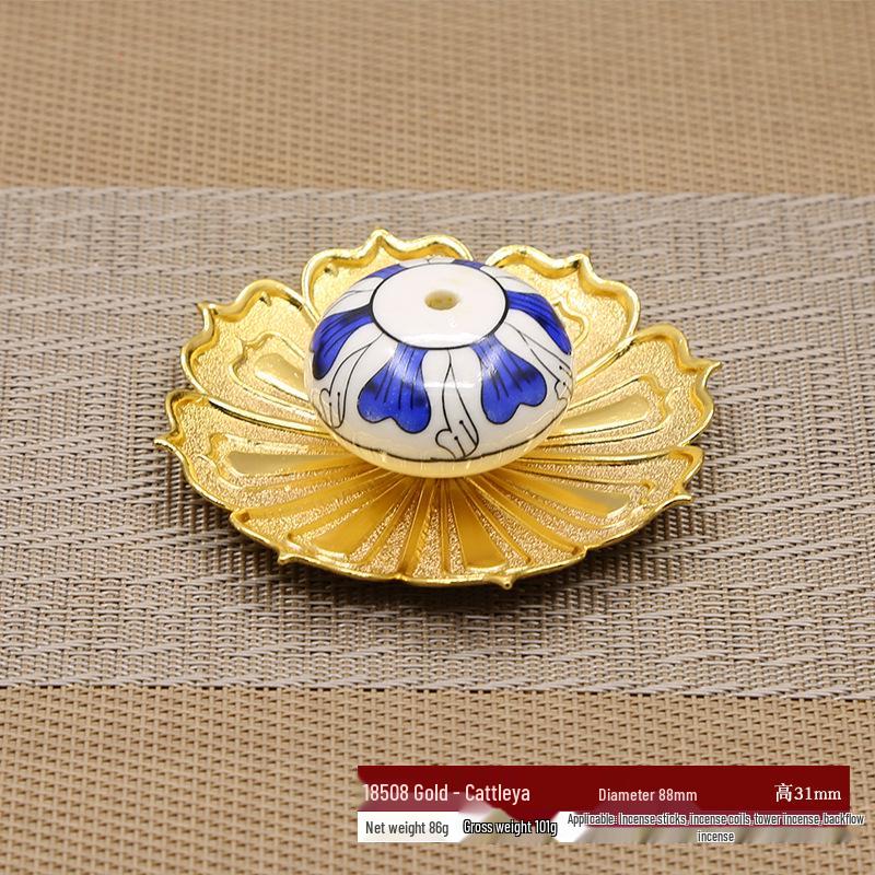 Ceramic Japanese-Style Incense Tray & Holder - Two-in-One Backflow and Stick Holder Ornament